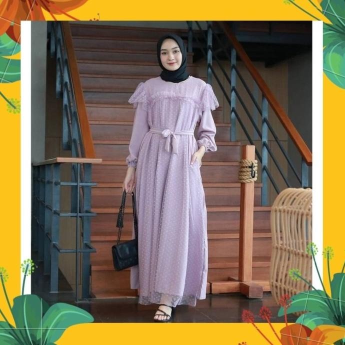 Gamis Wanita Jumbo Dress Rpmira Mix Tile Terbaru Ld 110 120 130 140