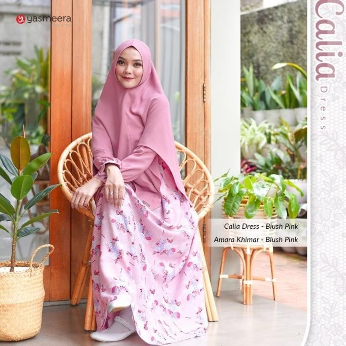 Calia Dress Blush Pink By Yasmeera Gamis Only Original Product