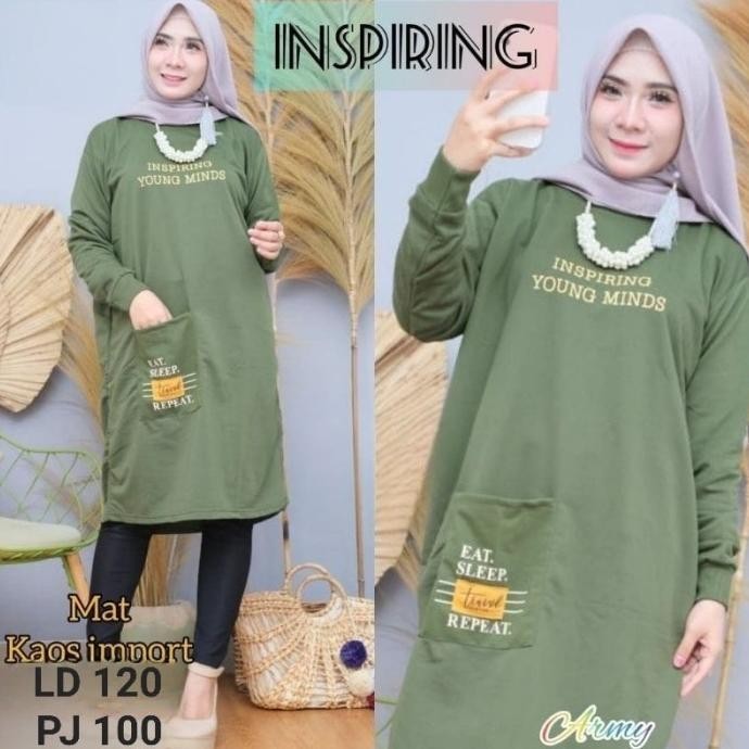 Tunik Jumbo Ld 120 Terbaru Baju Kaos Atasan Wanita Lengan Panjang Xxl