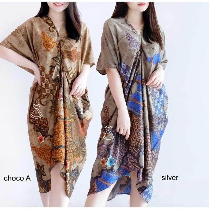 Dress Wanita / Dress Kaftan / Kaftan Batik / Bahan Katun Adem