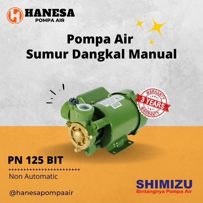 HARGA DISC - Shimizu PN 125 BIT Pompa Air Sumur Dangkal Non Otomatis