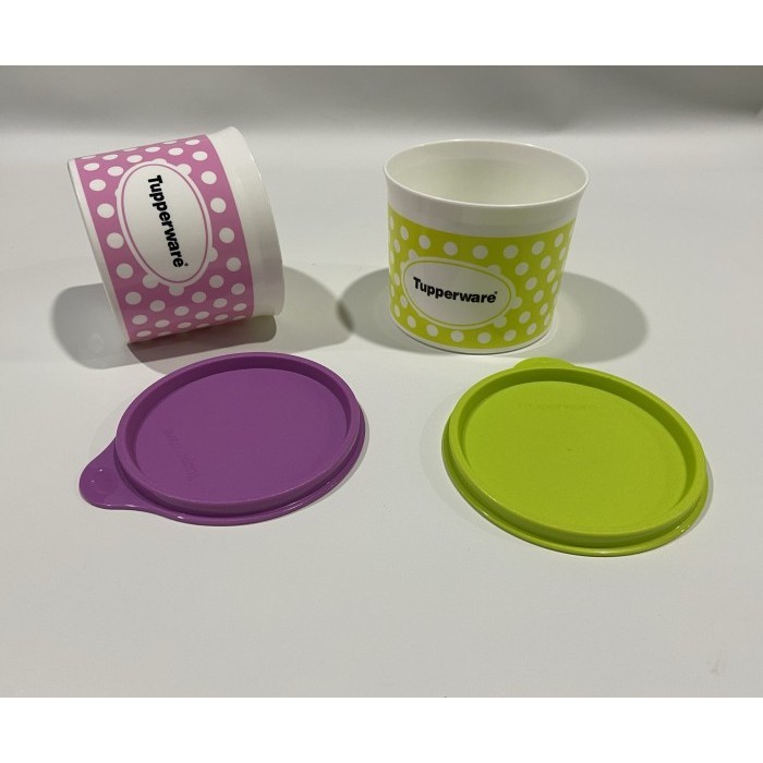 Tempat Snack Tupperware Polkadot canister