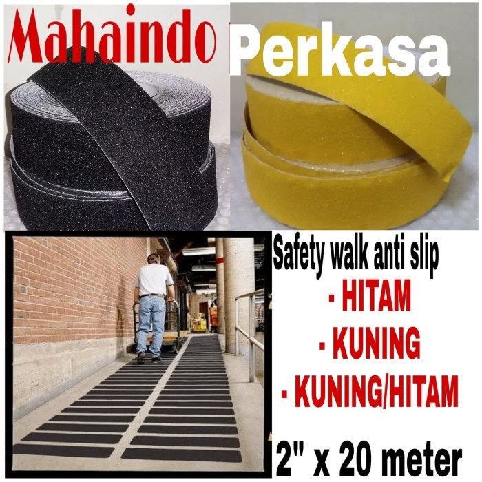 

Lakban Anti Slip / Safety Walk Hitam 2" X 20 Meter