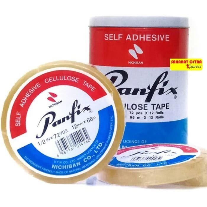 

Isolasi / Solasi Tape 1/2Inch Panflix Roll Isi 12Pcs