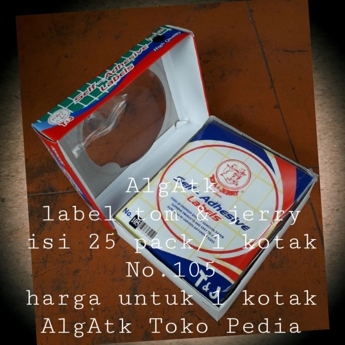

Label Tom & Jerry No.105 Harga Untuk 1 Kotak Isi 25 Pack