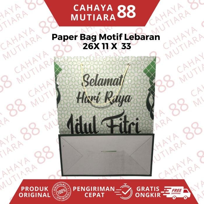 

Paper Bag/ Shopping Bag Kertas/ Tas Mika Lebaran/ Idul Fitri 26X11X33 020