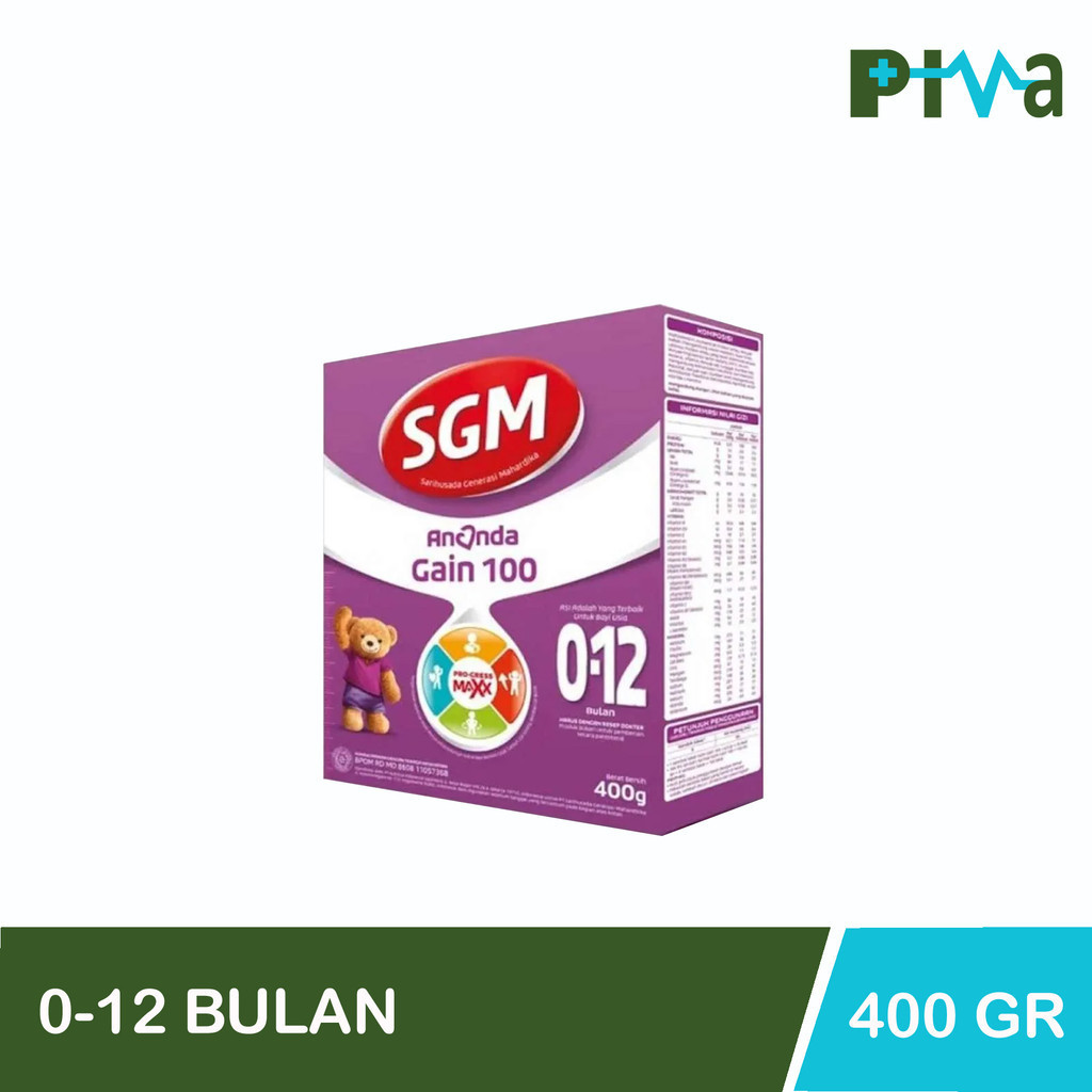 SGM Ananda Gain 100 400 gr 0-12 Bulan Susu Formula 400 gr