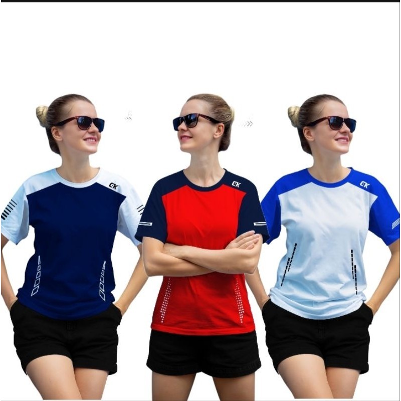 COD KAOS GYM WANITA IMPORT KAOS RUNNING CEWEK BAJU OLAHRAGA WANITA DEWASA BAJU VOLLY KAOS BADMINTON 