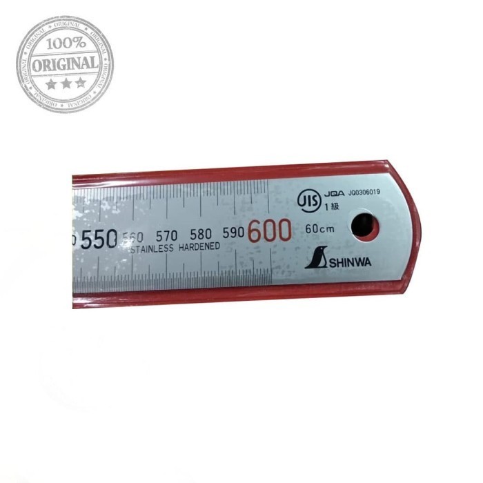 

Shinwa Penggaris Stainless (Rule) Hard Chrome, 60Cm H-101E Jis-13021