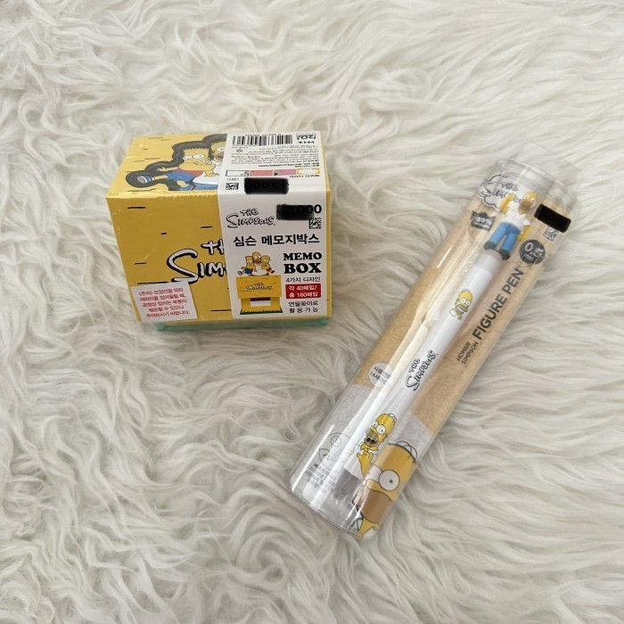 

The Simpsons Homer Note Book Sticky Note Pen Character Korea