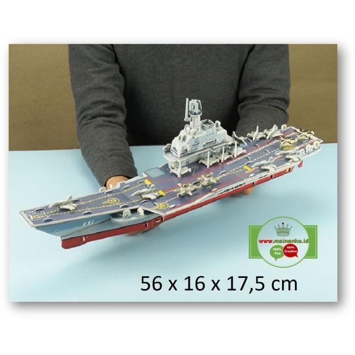 Puzzle 3D Big Size Aircraft Carrier Varyag Mainan El Kapal