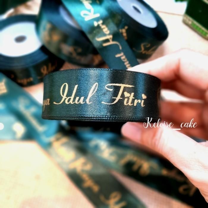 

Pita Satin Idul Fitri/Lebaran Wrn Hijau Botol Ukr 2,5 Cm 049