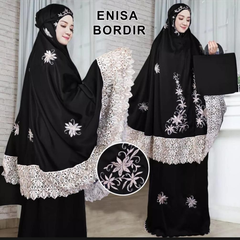 {MUKENA} mukena enisa bordir Mukena Luna Maya Dewasa Renda Bordir Terbaru 2020 TERLARIS