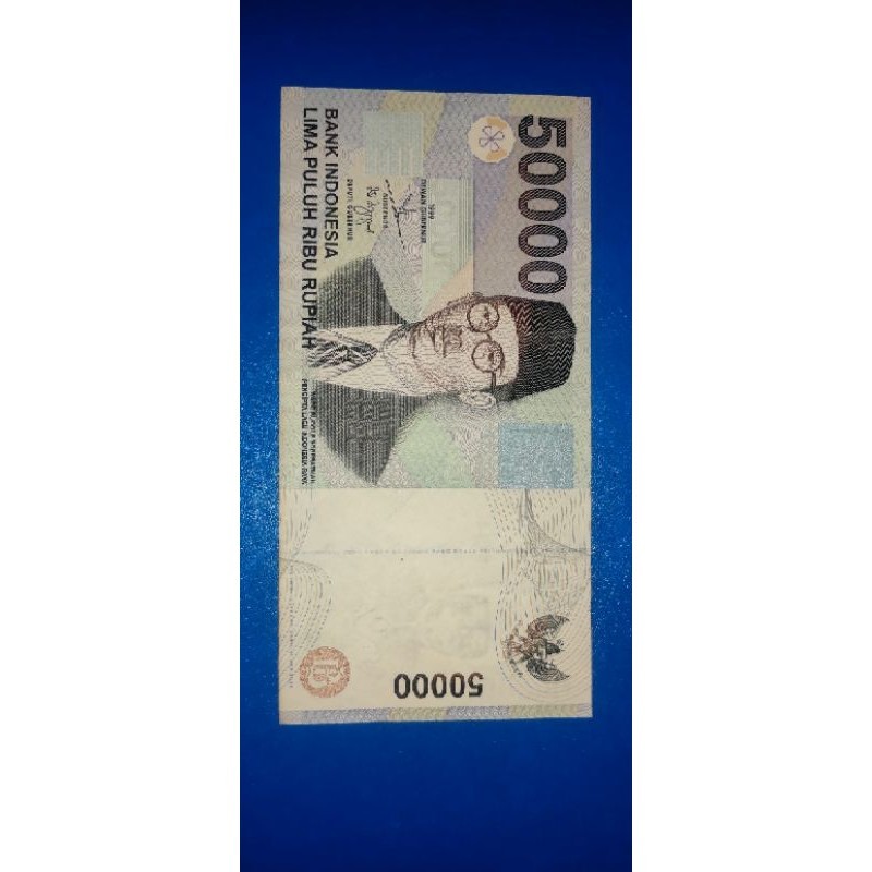 uang kuno 50.000 rupiah Soepratman tahun 1999
