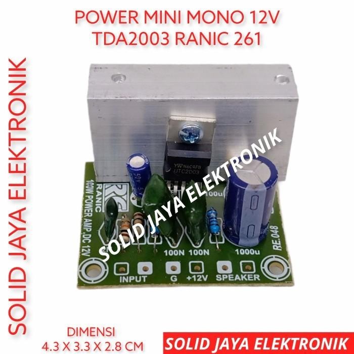 KIT POWER MINI MONO 12V DC TDA2003 12 VOLT V AMPLIFIER AMPLI RANIC 261