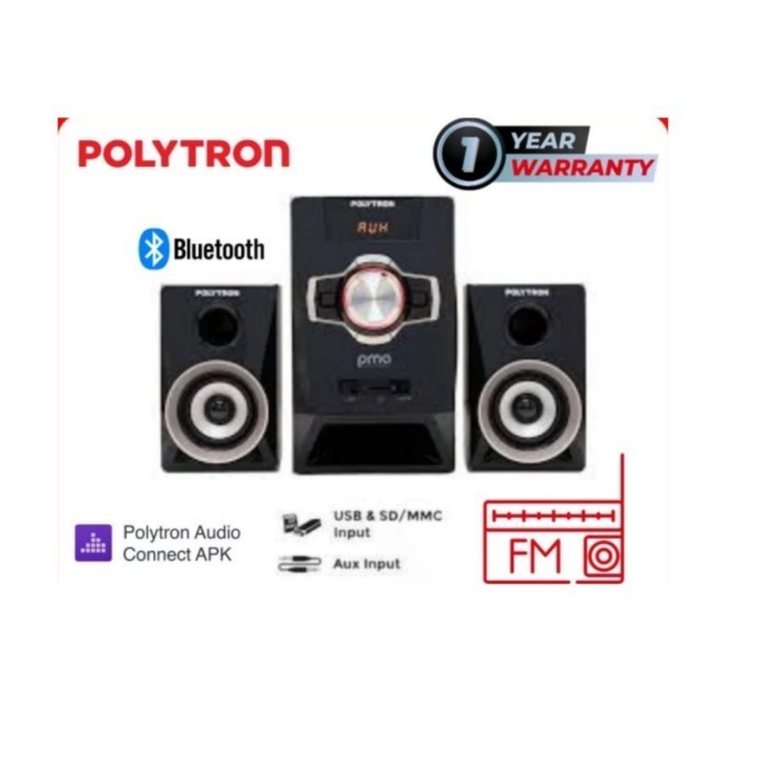 Speaker Hometheater Polytron Pma-9321 Speaker Bluetooth, Usb, Fm Radio