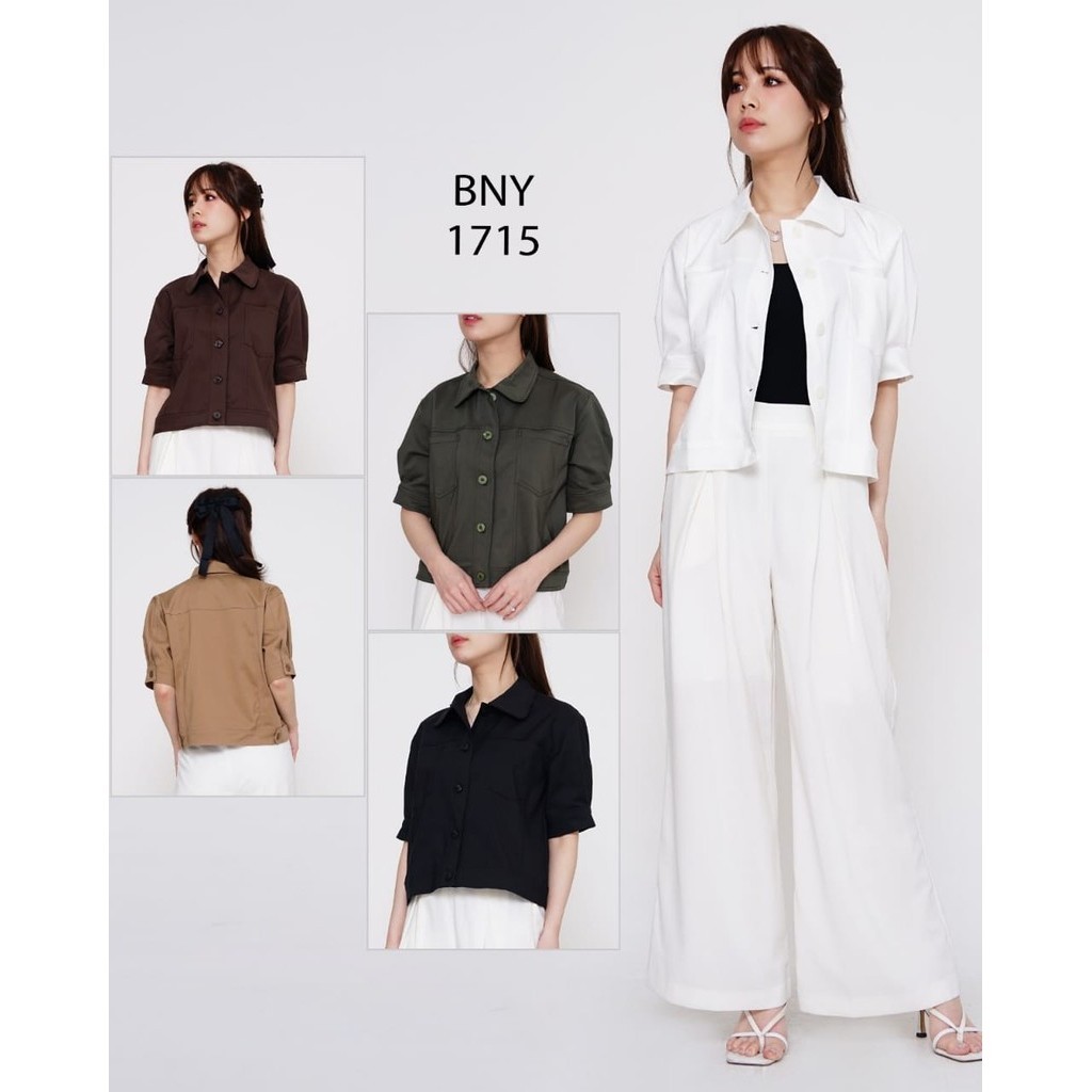 BNY Kemeja Katun Stretch Import Wanita 1715