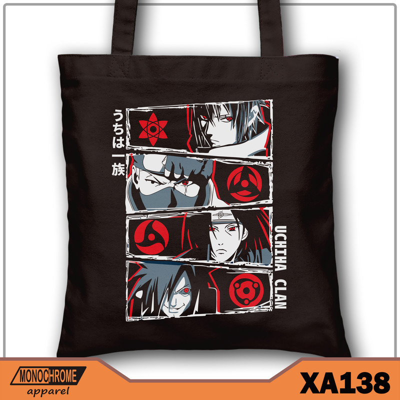 XA138 Totebag Tote bag Kanvas Premium Anime Jepang Naruto Madara