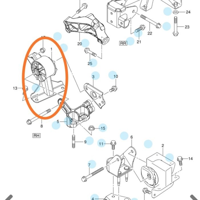Engine Mounting Kanan Suzuki Karimun Wagon R.