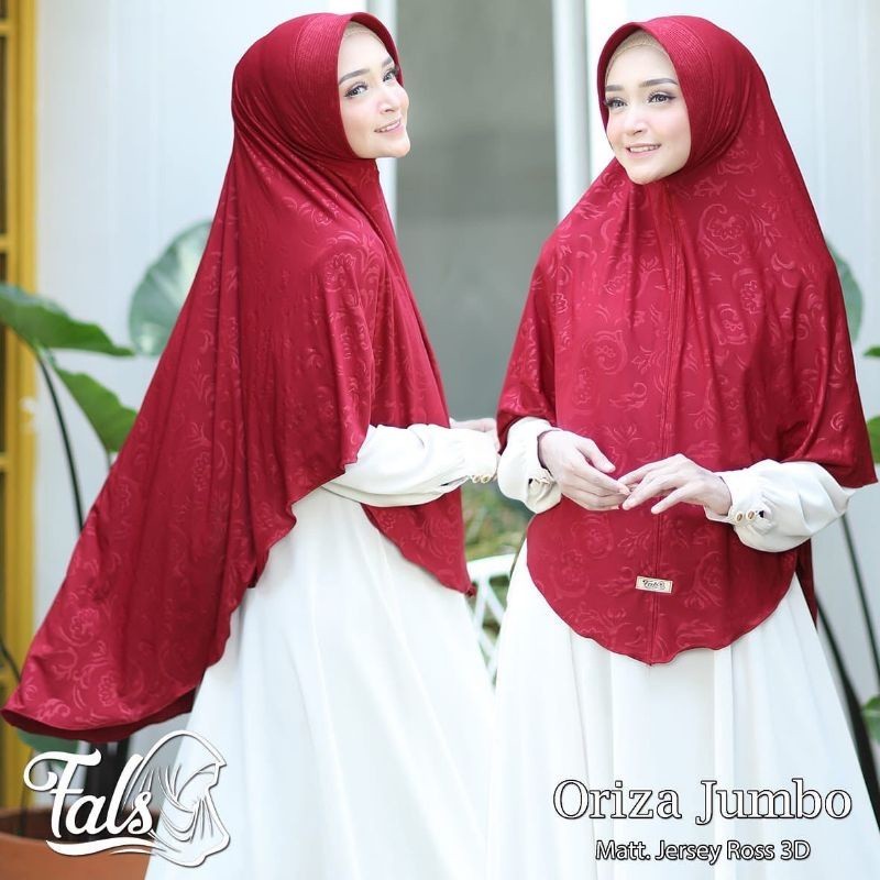 OQS JILBAB KHIMAR INSTAN SIMPLE ORIZA JUMBO ORI FALS LEA