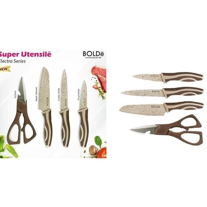 Bolde Super Utensile Electra Series Set Pisau Piso Dapur Gunting Dapur