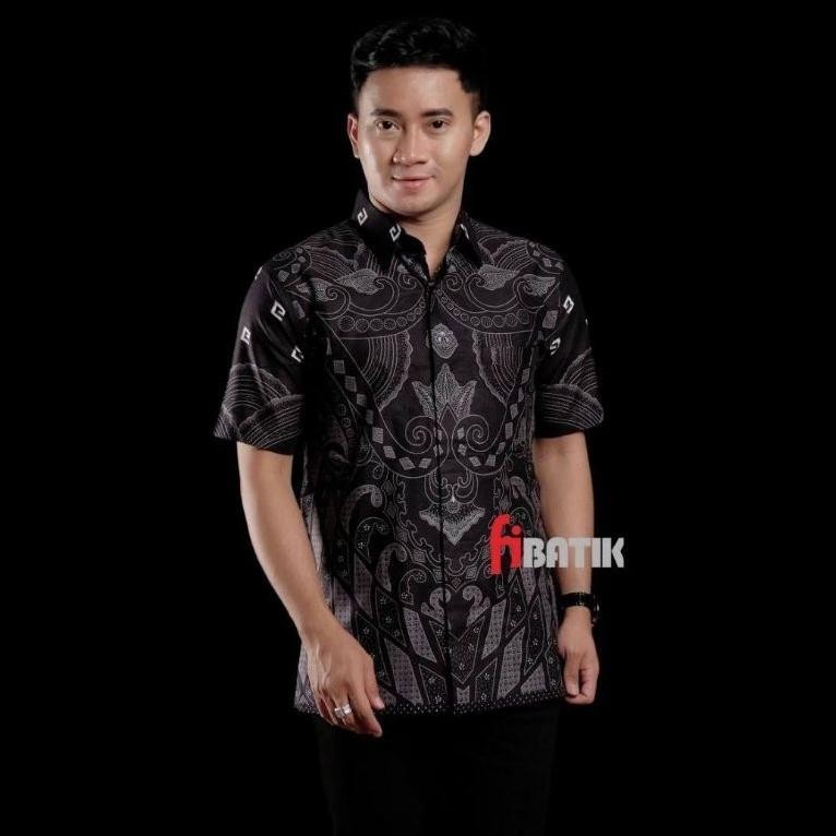 (Cod) Kemeja Batik Pria Lengan Pendek Baju Batik Pria Batik Pekalongan Kemeja Batik Modern Kemeja Ka
