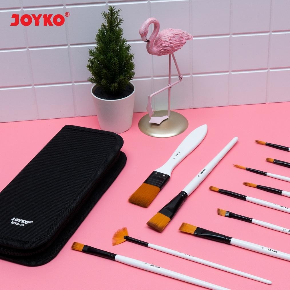 

LARIS Joyko Art Brush SET / Set Kuas Lukis Cat Acrylic Watercolour BRS-18 LL75