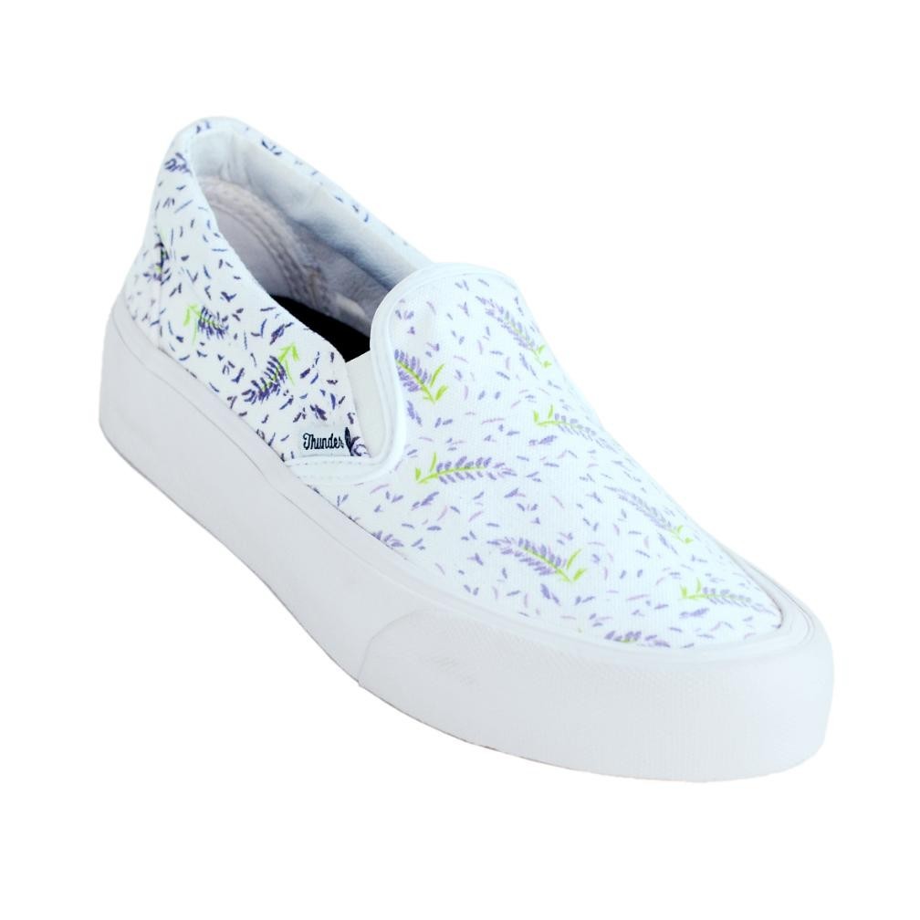 ORIGINAL Sepatu Thunderbear - Slip On Voltaire Chloris White Purple PM745