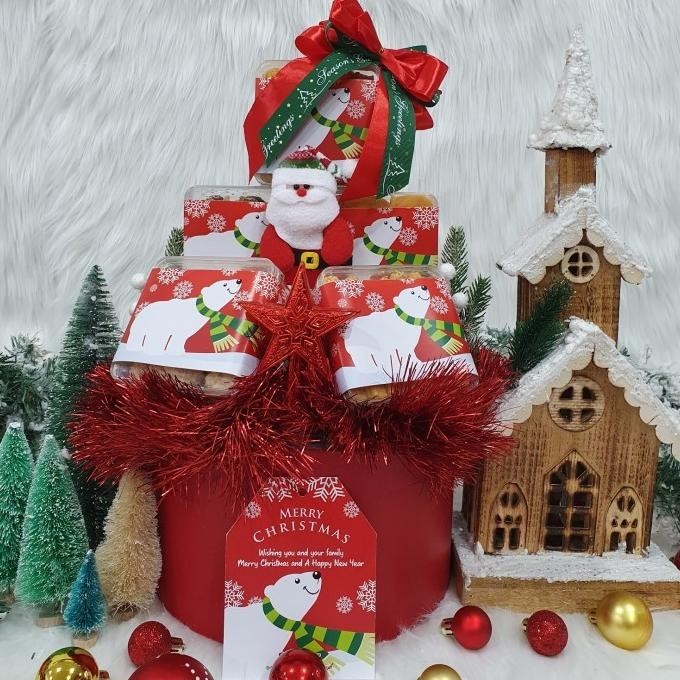 

Paket dekorasi hampers natal christmas parcel hadiah kue kering 17