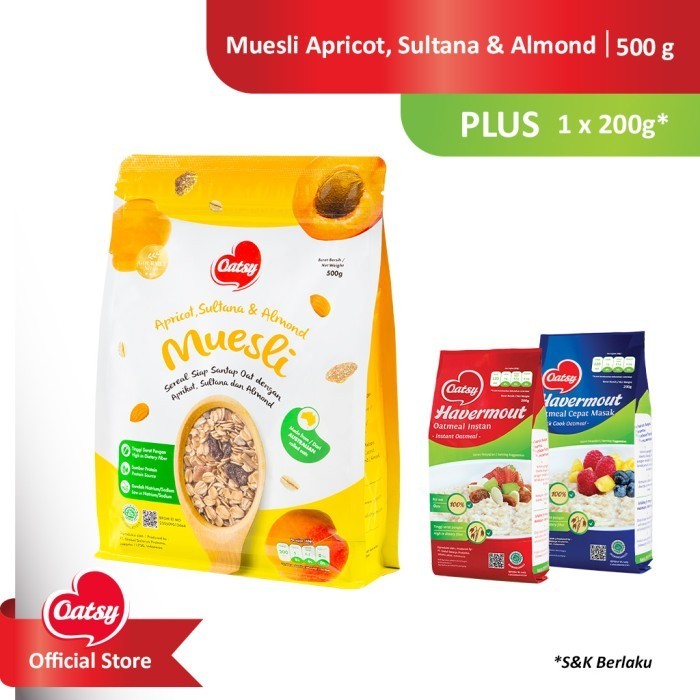 

Oatsy Muesli Apricot Sultana Dan Almond 500G (Buy Big Get Small)