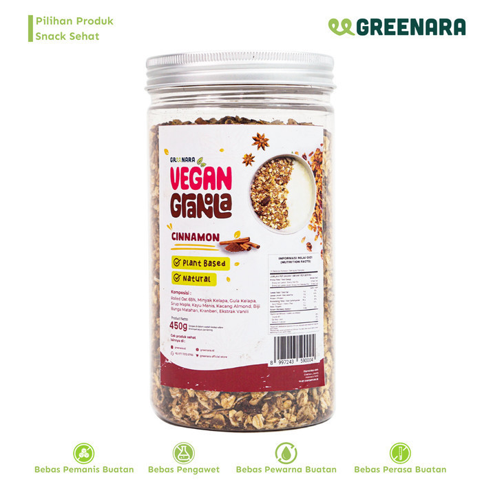 

Vegan Granola Cinnamon 450Gr / Granola Kayu Manis