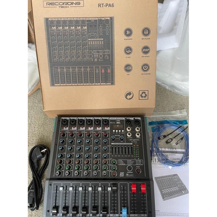 Recording Tech Rt-Pa6 Professional Stereo Mixer | Rt Pa 6 - Rt Pa6