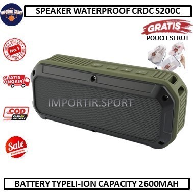 Speaker waterproof CRDC S200c - speaker bluetooth outdoor - wireless