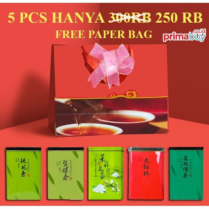 

Paket Imlek / Natal / Tahun Baru 5 Pcs Teh Cina Campur