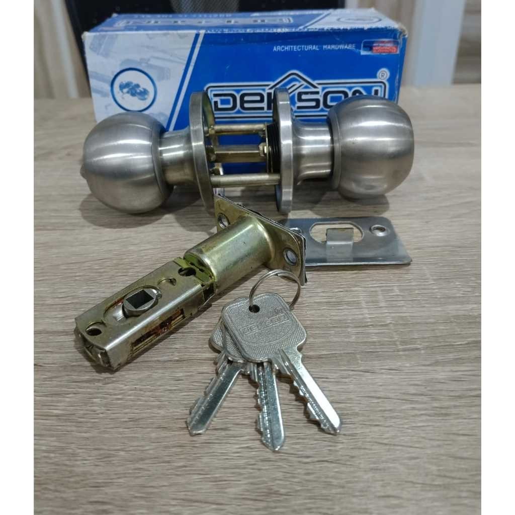 KUNCI PINTU KAMAR MANDI BULAT MERK DEKSON / HANDLE PINTU BULAT