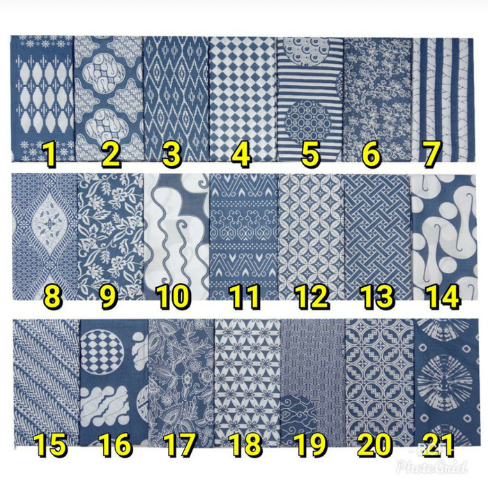 READY kain batik pekalongan warna biru putih / kain garutan / batik kebaya