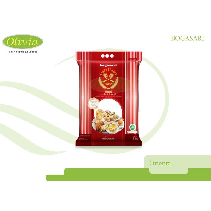 

Tepung Terigu Cakra Kembar Emas Bogasari Ental 5Kg