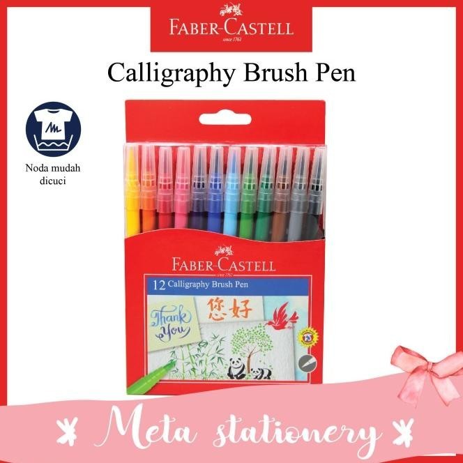 

Calligraphy Brush Pen Faber Castell 12 Warna |Murah