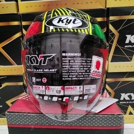 HELM KYT GALAXY FLAT R MATRIX SANMARINO YELLOW (ORIGINAL KYT)