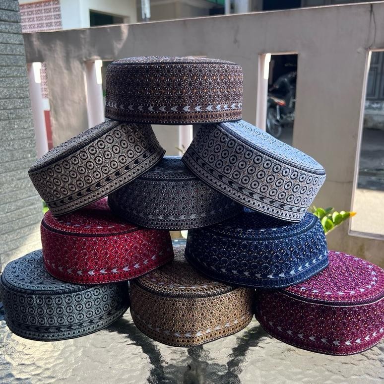 PROMOOO KOPIAH PECI SIND  LOKAL PREMIUM MUSLIM DEWASA PAKISTAN BORDIR