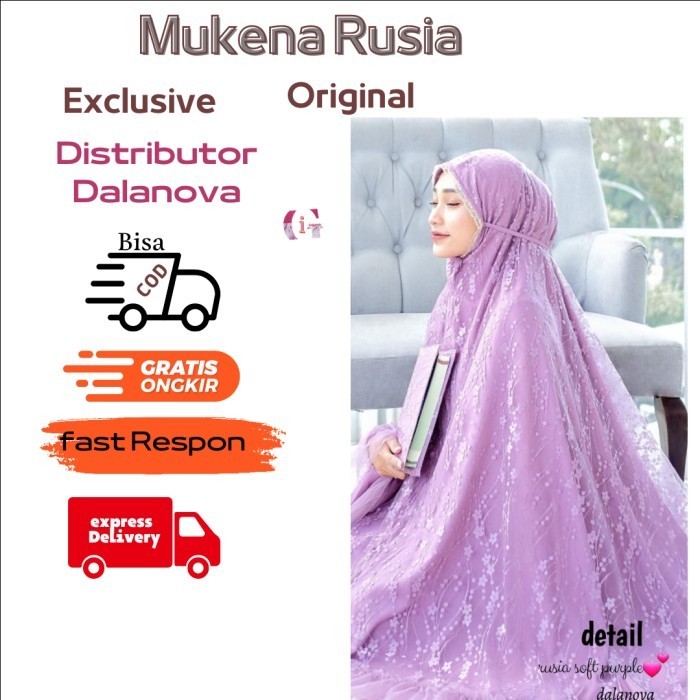 Mukena Dewasa Mukena Rusia Dalanova, Mukena Tulle Cantik,Terbaru 2022