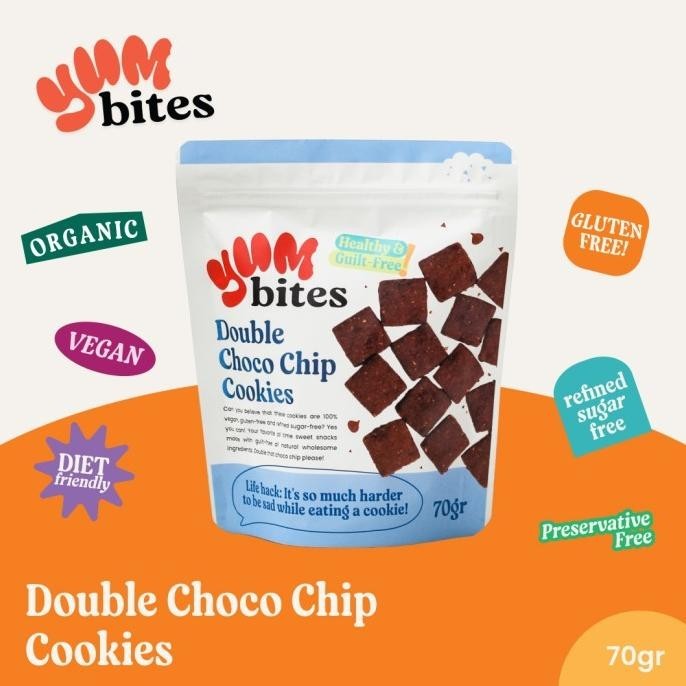 

Terbaru Yumbites Double Choco Chip Cookies - Biskuit Coklat Cemilan Snack Diet Pengiriman Cepat