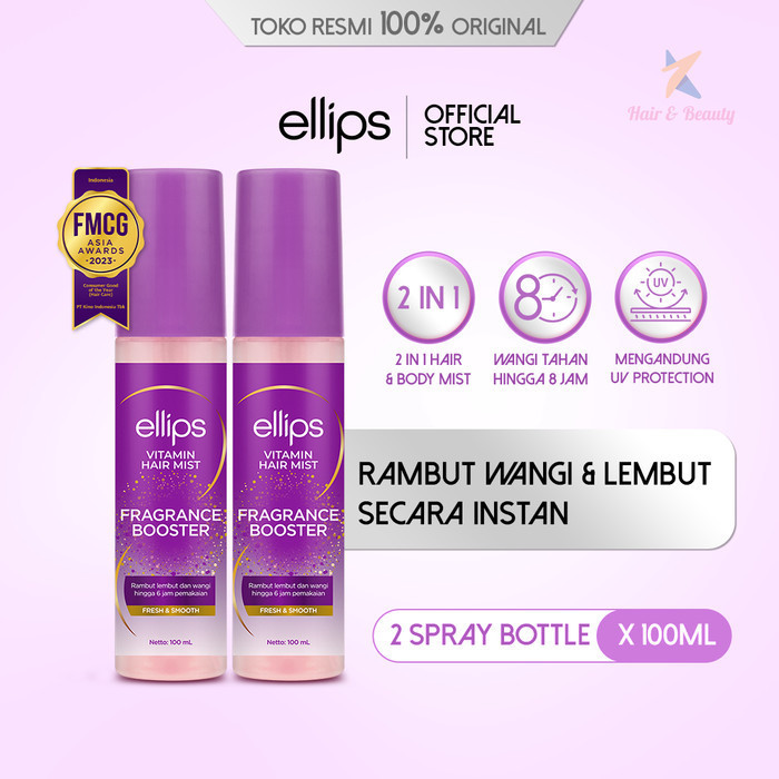 Ellips Vitamin Hair Mist Fresh & Smooth 100ml Twin Pack