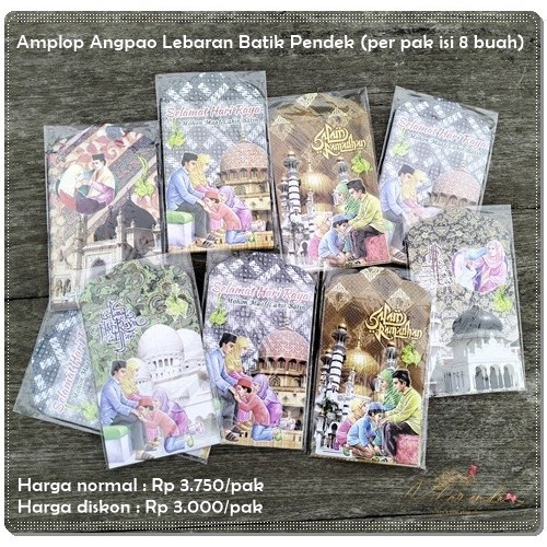 

Buruan serbu] ALB-227 : Amplop Angpao Lebaran Batik Pendek (per pak isi 8 buah)