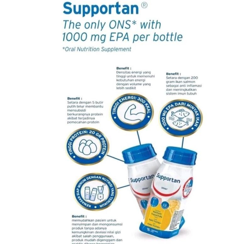 

(Cod) Supportan Tropical Fruit 200 Ml Susu Tinggi Kalori Padat Gizi Rasa Buah Tropis Stok Terbatas