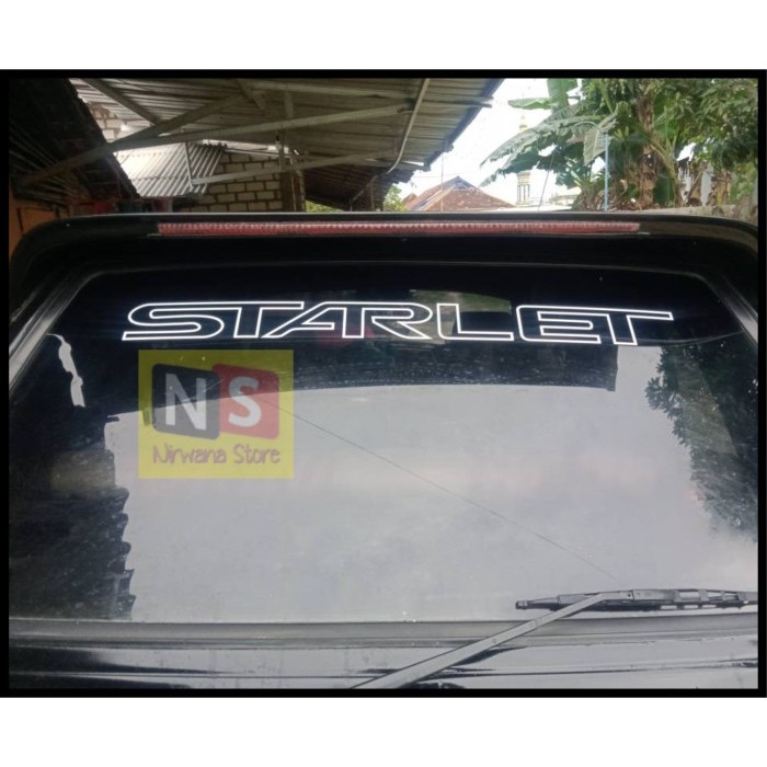 Baru Stiker Starlet kaca STARLET kotak