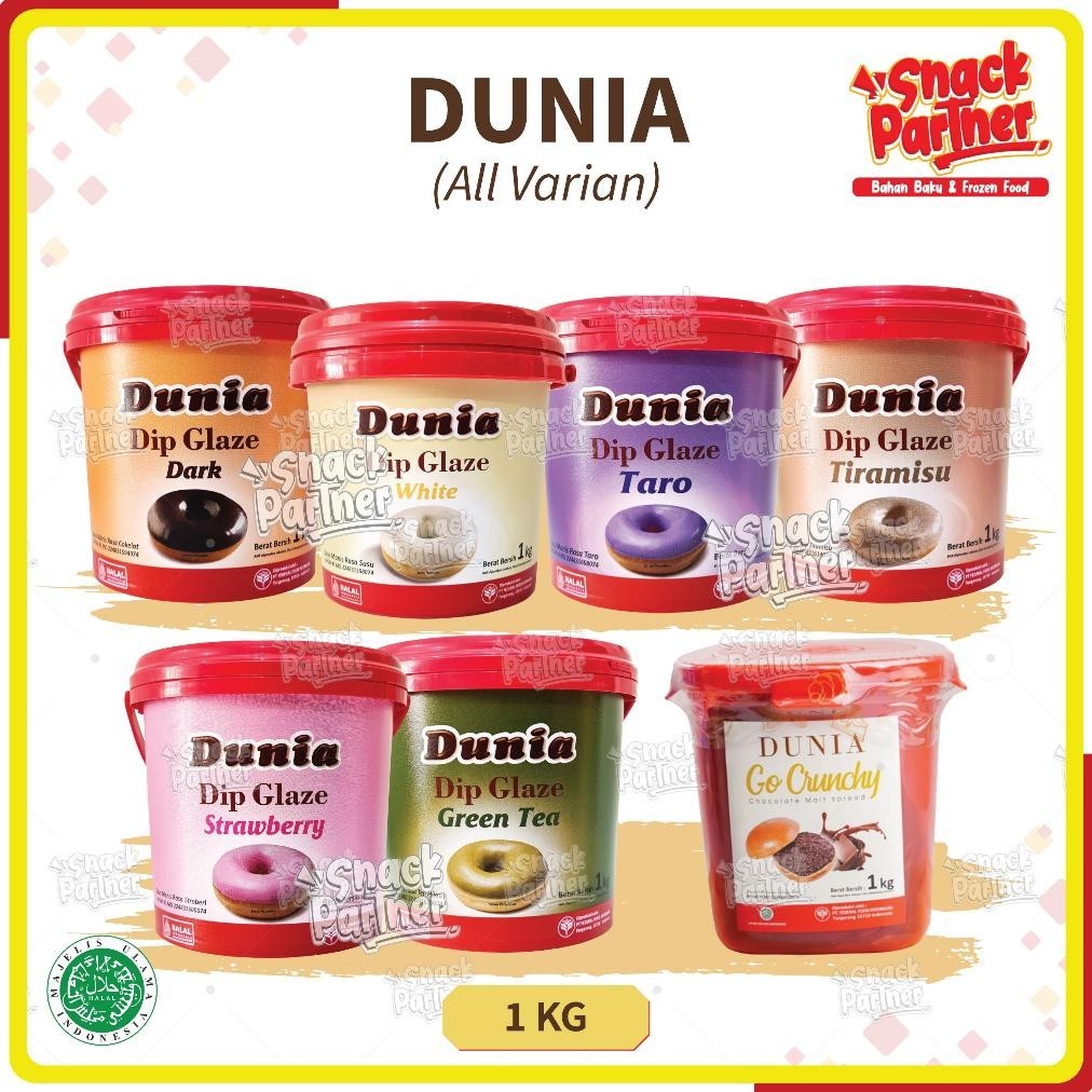 

Big Sale Dunia Go Dip Glaze Eco 1 Kg - Topping Selai Donat Roti Kue - Chocolate Choco Malt Crunchy Coklat Cokelat Dark White Taro Tiramisu Strawberry Stroberi Green Tea Matcha Collins Goldenfil Paling Murah