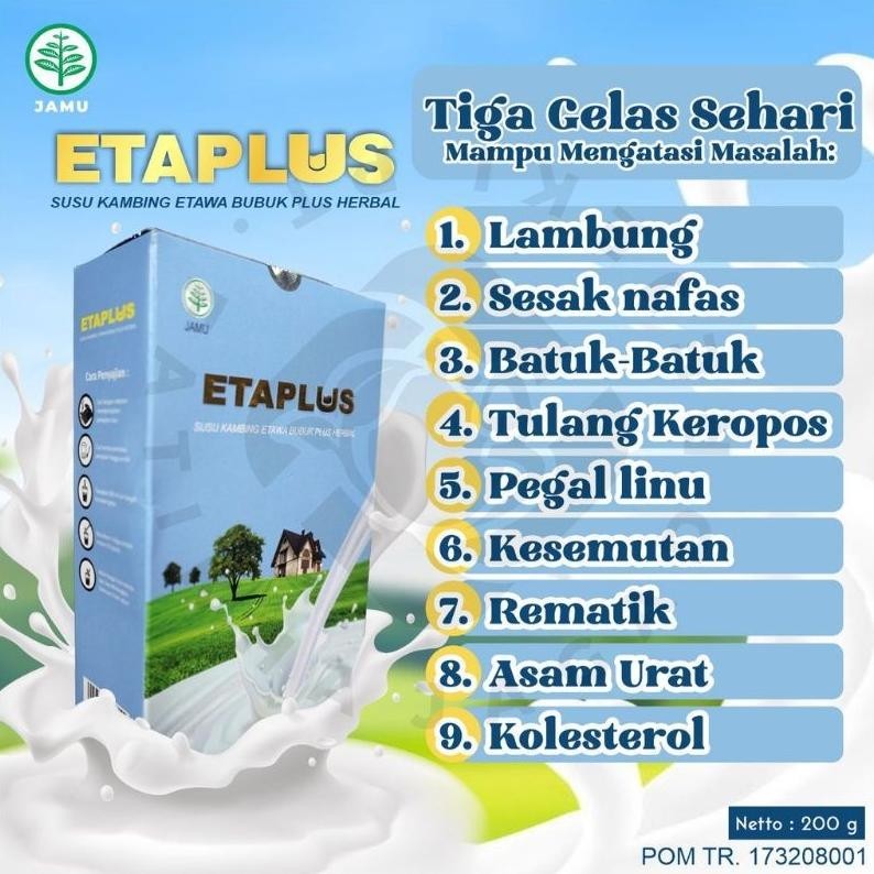 

Big Sale Etaplus | Susu Bubuk Kambing Etawa Plus Herbal| Susu Herbal Pelancar Asi Original Bpom Murah