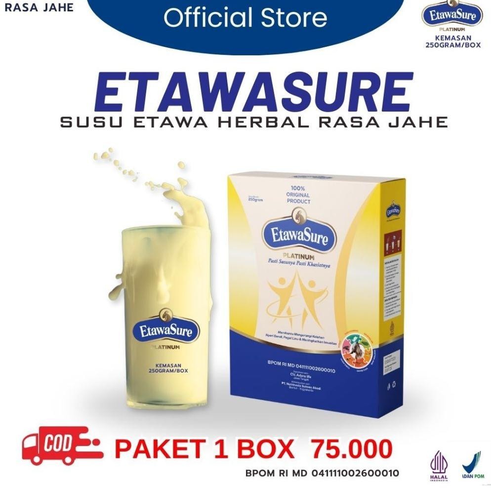 

Promo Ramadhan Susu Etawasure Susu Kambing Etawa 8 Bahan Herbal Alami Kemasan 250Gram/Box - Susu Etawasure Untuk Nyeri Sendi Dan Asam Urat Cocok Untuk Pegal Linu - Susu Etawasure Untuk Syaraf Kejepit Dan Osteoporosis - Susu Etawasure Resmi Bpom Paling
