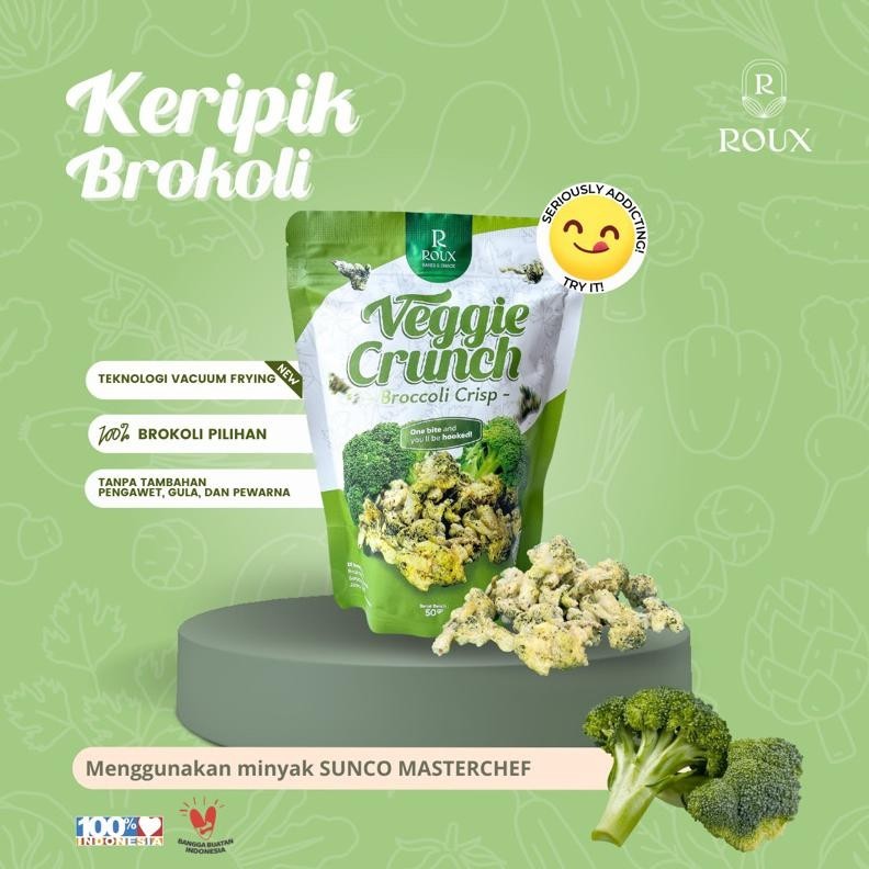 

Promo Thr Roux Veggie Crunch Keripik Brokoli 50G Premium Renyah Enak Sehat Healthy Snack Cod